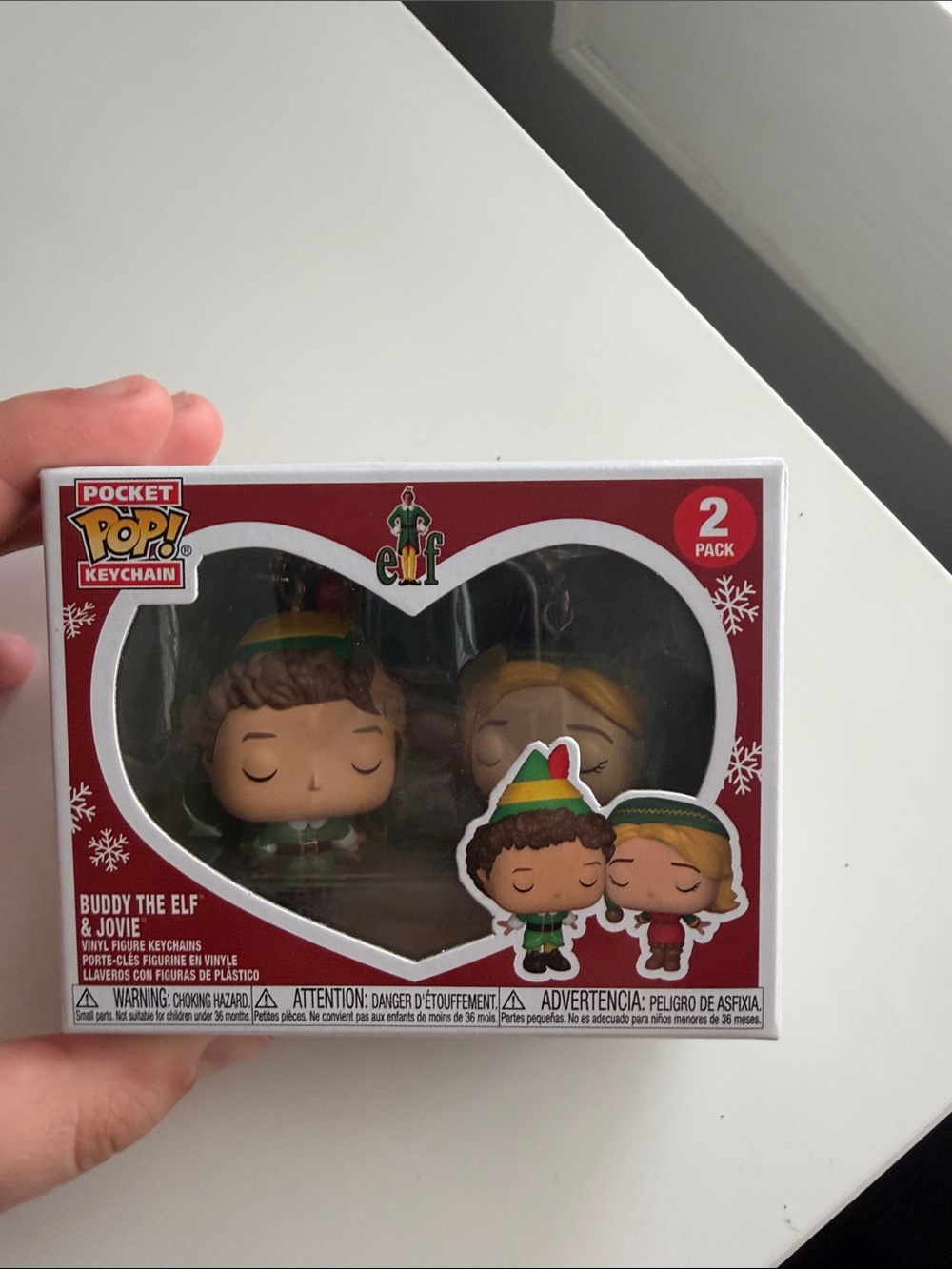 pop Pocket Pop! Buddy & Jovie Holiday Keychain 2-Pack - Red Green